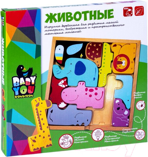 Изображение товара Развивающая игра Bondibon Животные / ВВ5383