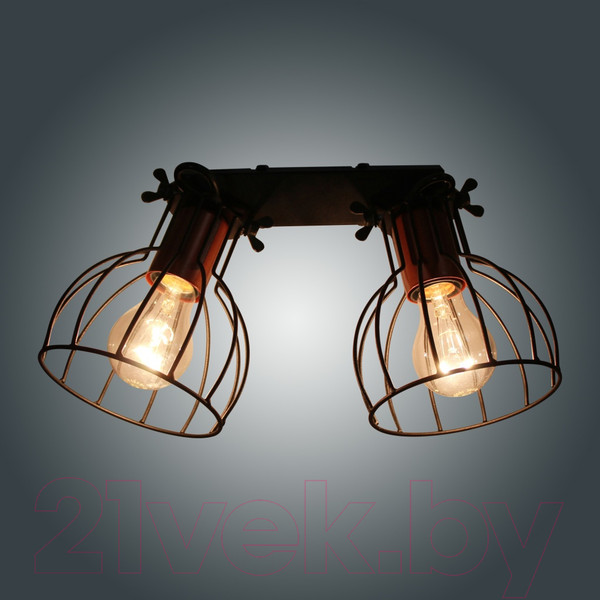 Изображение товара Бра Элетех Эстель 521 НББ 01-2х60-111 Е27 / 1005404800 (черный муар/медь)