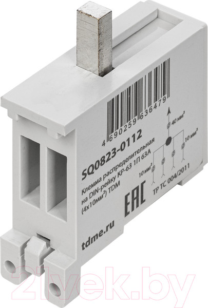 Изображение товара Клемма TDM Распределительная на DIN-рейку КР-63 / SQ0823-0112