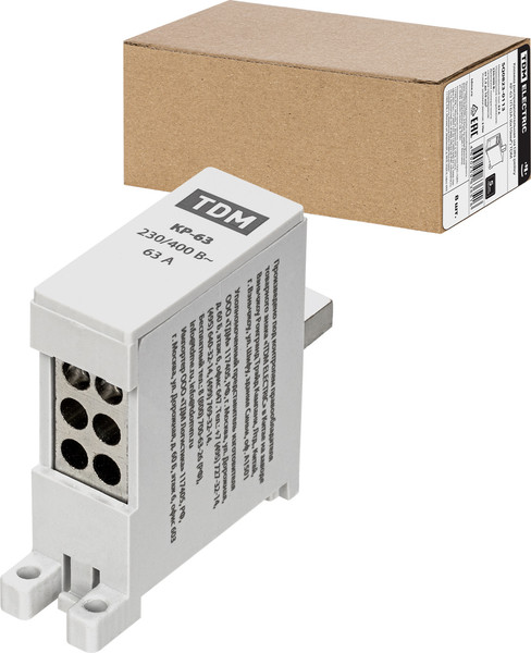 Изображение товара Клемма TDM Распределительная на DIN-рейку КР-63 / SQ0823-0113