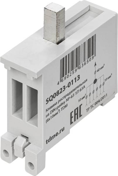 Изображение товара Клемма TDM Распределительная на DIN-рейку КР-63 / SQ0823-0113