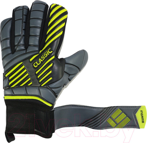 Изображение товара Перчатки вратарские Ingame Classic (р.7, черный/салатовый)