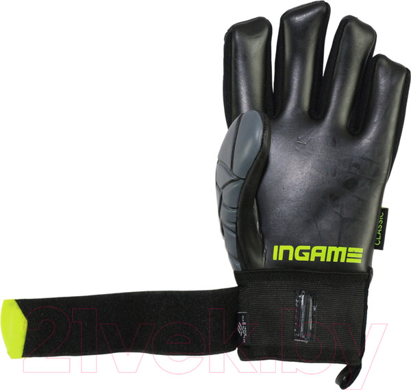 Изображение товара Перчатки вратарские Ingame Classic (р.7, черный/салатовый)