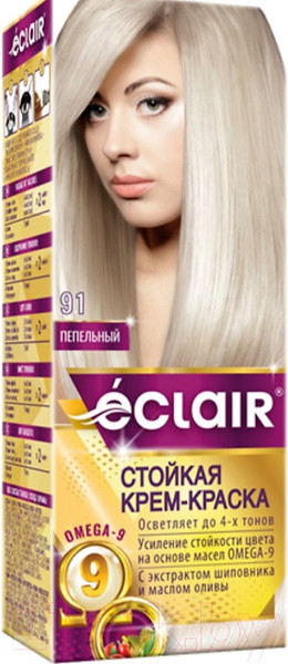 Изображение товара Крем-краска для волос Eclair 9.1 (пепельный)