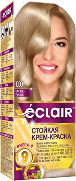 Изображение товара Крем-краска для волос Eclair 8.0 (светло-русый)