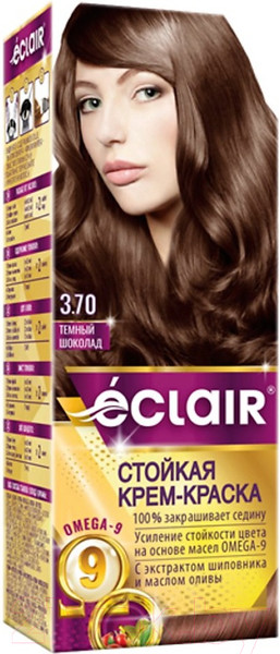 Изображение товара Крем-краска для волос Eclair 3.70 (темный шоколад)