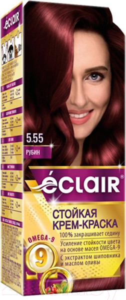 Изображение товара Крем-краска для волос Eclair 5.55 (рубин)