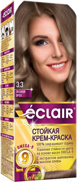 Изображение товара Крем-краска для волос Eclair 3.3 (лесной орех)