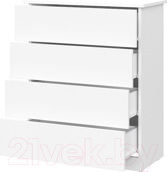 Изображение товара Комод NN мебель КМ 1 серия 2 (белый текстурный)