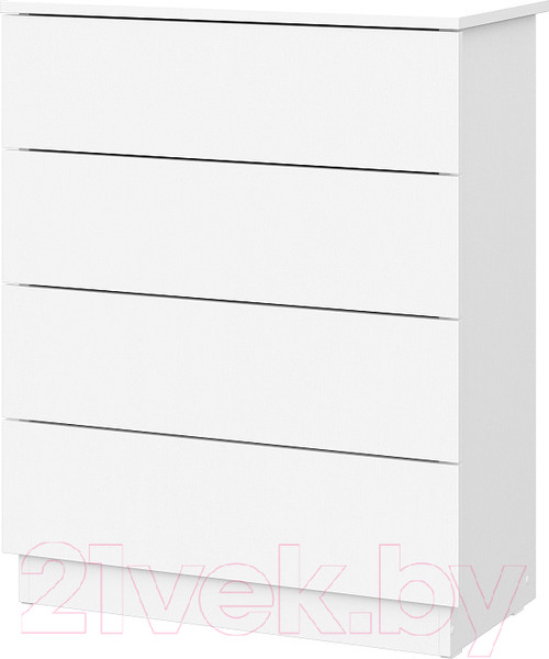 Изображение товара Комод NN мебель КМ 1 серия 2 (белый текстурный)