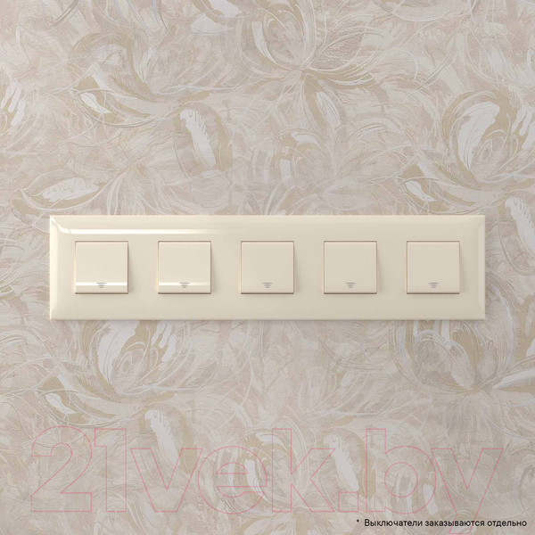 Изображение товара Рамка для выключателей и розеток DKC Avanti / 4405900 (ванильная дымка)