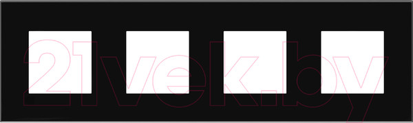 Изображение товара Рамка для выключателей и розеток DKC Avanti / 4402908 (черный квадрат)