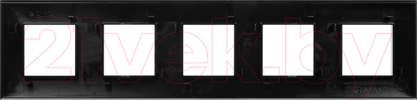 Изображение товара Рамка для выключателей и розеток DKC Avanti / 4402900 (черный квадрат)