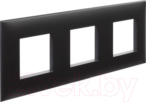 Изображение товара Рамка для выключателей и розеток DKC Avanti / 4412906 (черный матовый)