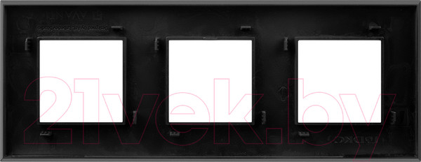 Изображение товара Рамка для выключателей и розеток DKC Avanti / 4412906 (черный матовый)