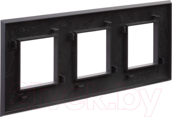 Изображение товара Рамка для выключателей и розеток DKC Avanti / 4412906 (черный матовый)