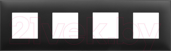 Изображение товара Рамка для выключателей и розеток DKC Avanti / 4412908 (черный матовый)