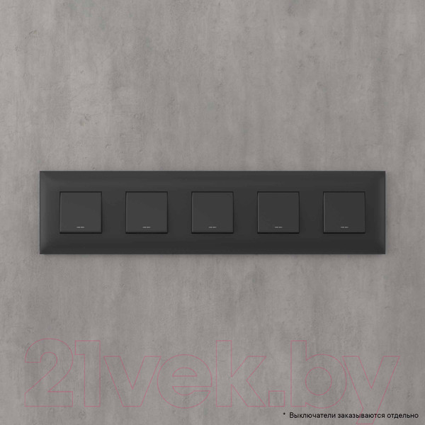 Изображение товара Рамка для выключателей и розеток DKC Avanti / 4412900 (черный матовый)