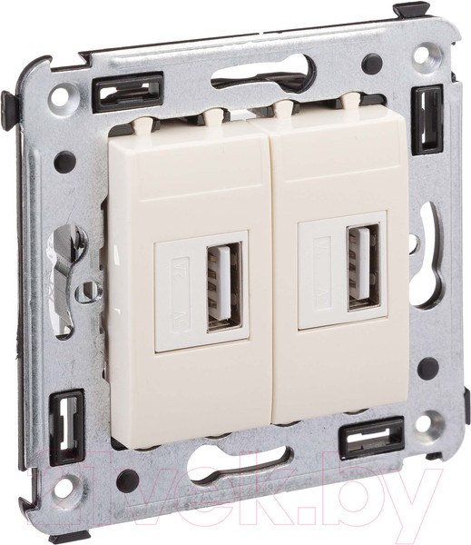 Изображение товара Розетка DKC Avanti USB 4405543 (ванильная дымка)