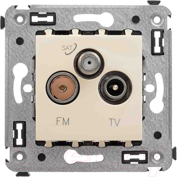 Изображение товара Розетка DKC Avanti TV-FM-SAT / 4405533 (ванильная дымка)