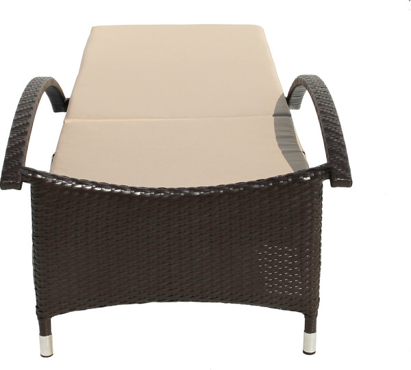 Изображение товара Шезлонг Garden Story Мальта-2 / M002-2023 (ротанг искусственный коричневый/бежевый)