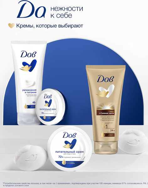 Изображение товара Лосьон для тела Dove Сияние лета (200мл)