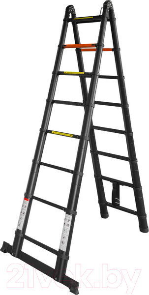 Изображение товара Телескопическая лестница RockForce RF-UP250-M