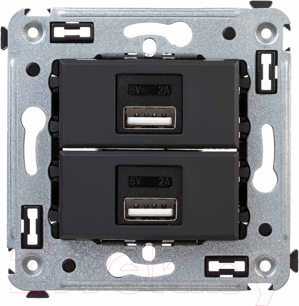 Изображение товара Розетка DKC Avanti USB 4412543 (черный матовый)