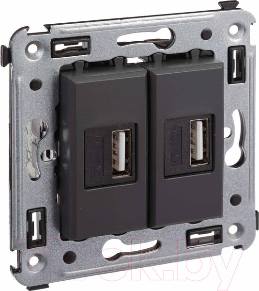 Изображение товара Розетка DKC Avanti USB 4412543 (черный матовый)