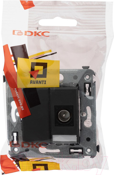 Изображение товара Розетка DKC Avanti / 4412503 (черный матовый)