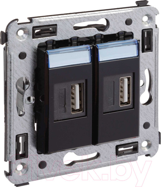 Изображение товара Розетка DKC Avanti USB / 4402543 (черный квадрат)