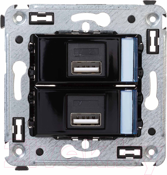 Изображение товара Розетка DKC Avanti USB / 4402543 (черный квадрат)