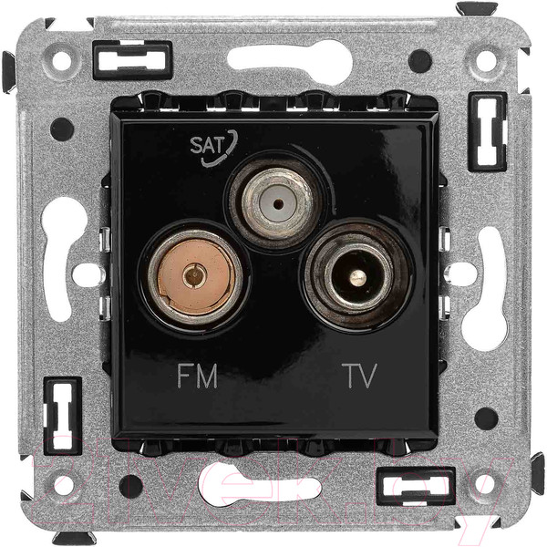 Изображение товара Розетка DKC Avanti TV-FM-SAT / 4402533 (черный квадрат)