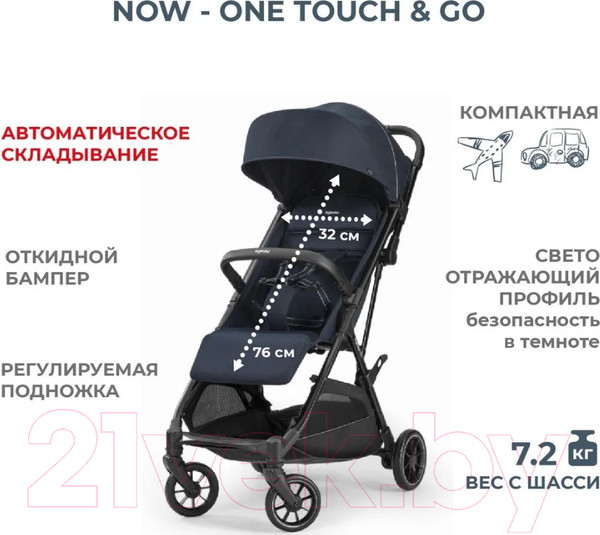 Изображение товара Детская прогулочная коляска Inglesina Now / AG84P0SSBRU (Splash Blue)