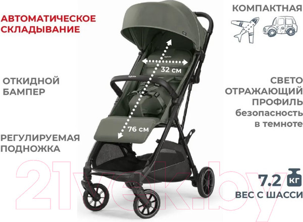 Изображение товара Детская прогулочная коляска Inglesina Now / AG84P0SPGRU (Sprint Green)