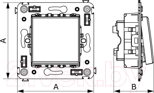 Изображение товара Выключатель DKC Avanti 4402123 (черный квадрат)
