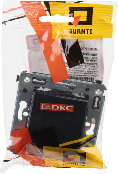 Изображение товара Выключатель DKC Avanti 4402123 (черный квадрат)