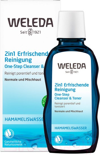 Изображение товара Тоник для лица Weleda Тонизирующее очищающее средство 2 в 1 (100мл)