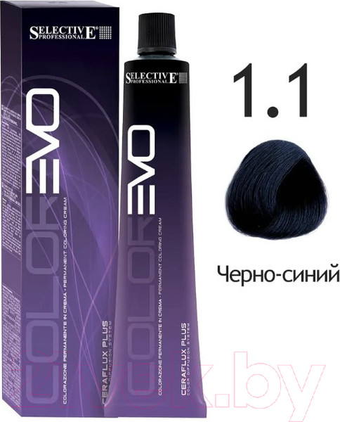 Изображение товара Крем-краска для волос Selective Professional Colorevo 1.1 / 84011 (100мл, черно-синий)