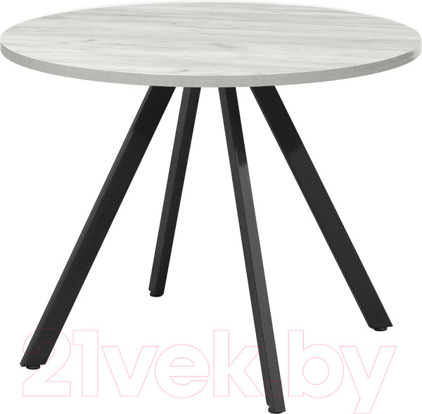 Изображение товара Обеденный стол Millwood Олесунн D900 (дуб белый Craft/металл черный)