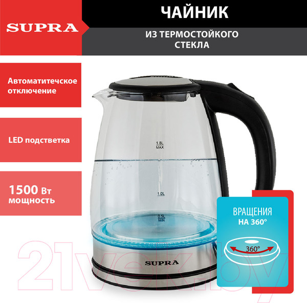 Изображение товара Электрочайник Supra KES-1852G