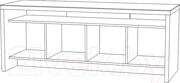 Изображение товара Тумба Мебель-КМК 4Д Монако 0673.10 (сосна натуральная/дуб шале графит)
