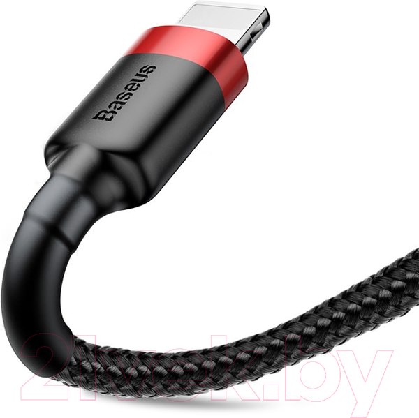 Изображение товара Кабель Baseus Cafule USB For Lightning / CALKLF-C19 (2м, черный/красный)