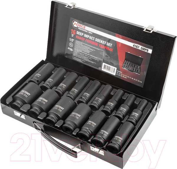 Изображение товара Набор головок слесарных ForceKraft FK-4167-5MPB (54560)