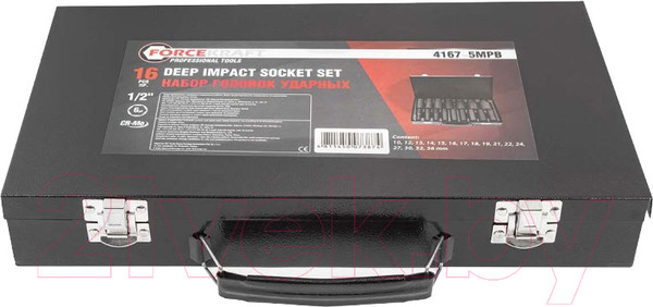 Изображение товара Набор головок слесарных ForceKraft FK-4167-5MPB (54560)