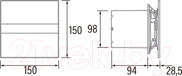 Изображение товара Вентилятор накладной Cata E-100 M