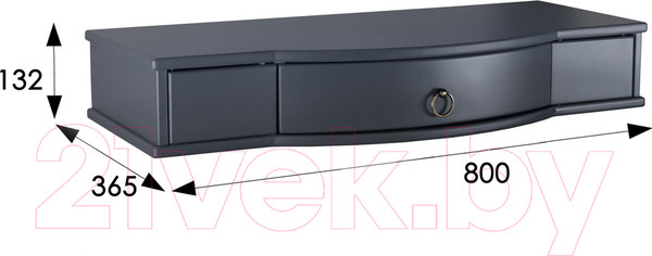 Изображение товара Консольный столик Мебелик Берже 15 (серый графит)