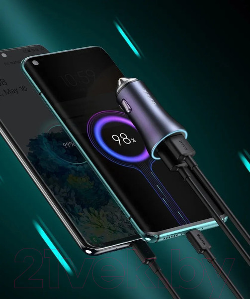 Изображение товара Зарядное устройство автомобильное Baseus TZCCJD-A0G (темно-серый)