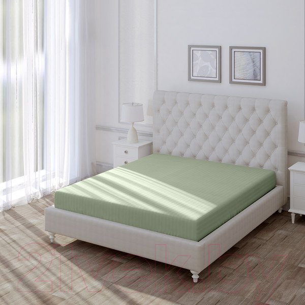 Изображение товара Простыня Волшебная ночь Волшебная ночь Smoke Green ВН 180x215 / 8709/6