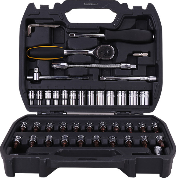 Изображение товара Универсальный набор инструментов Deli YS DL1046 (1/4", 4-14мм, 46шт, кейс)